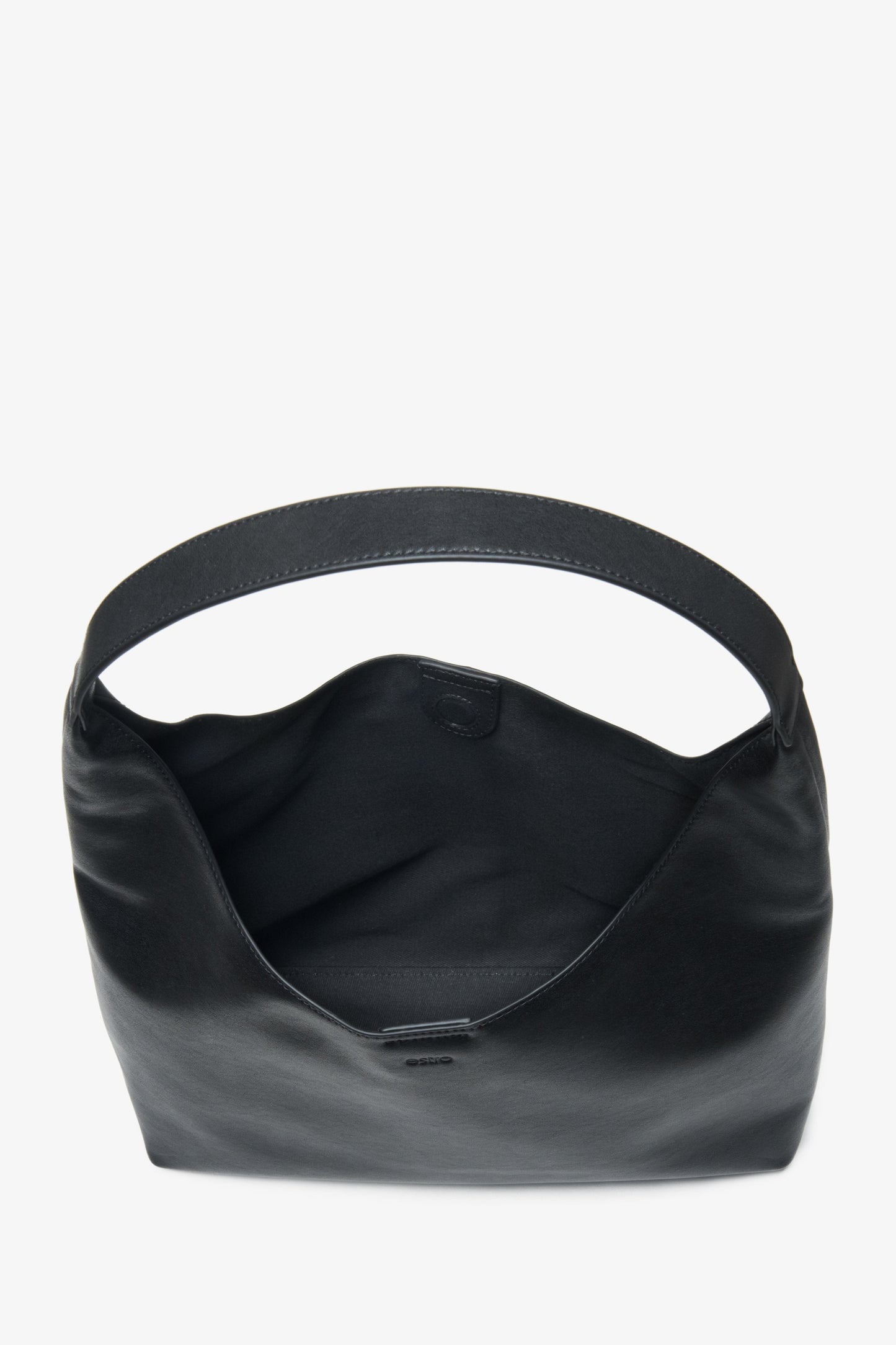 Schwarzer Damen-Shopper aus echtem Leder Estro ER00116833