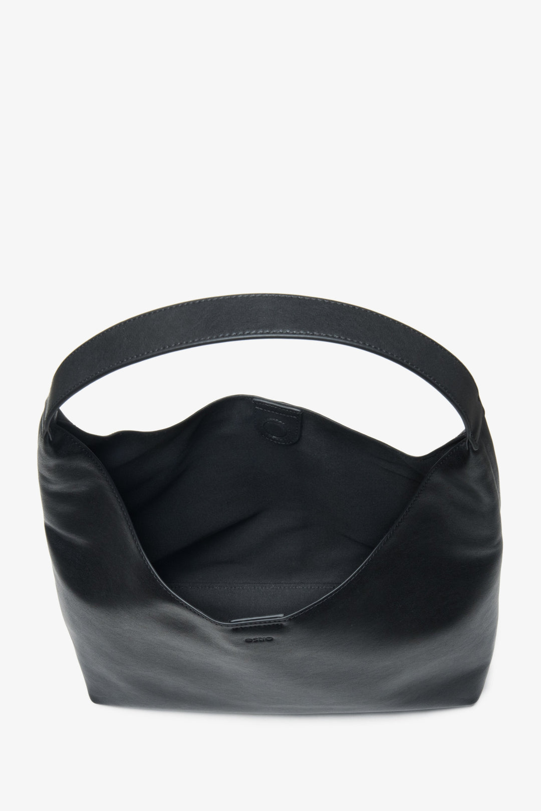 Schwarzer Damen-Shopper aus echtem Leder Estro ER00116833