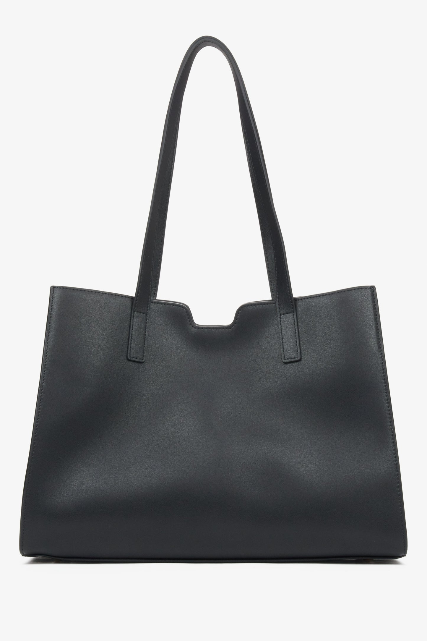 Schwarze Damen-Shopper – Rückseite des Modells.