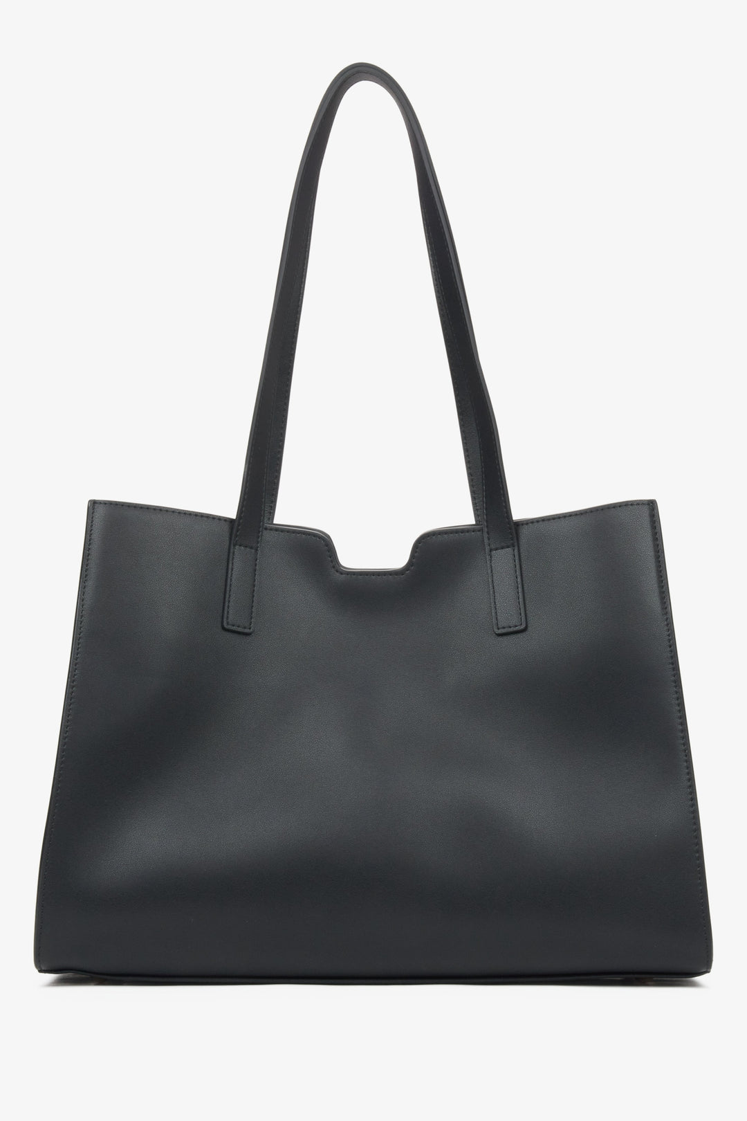 Schwarze Damen-Shopper – Rückseite des Modells.