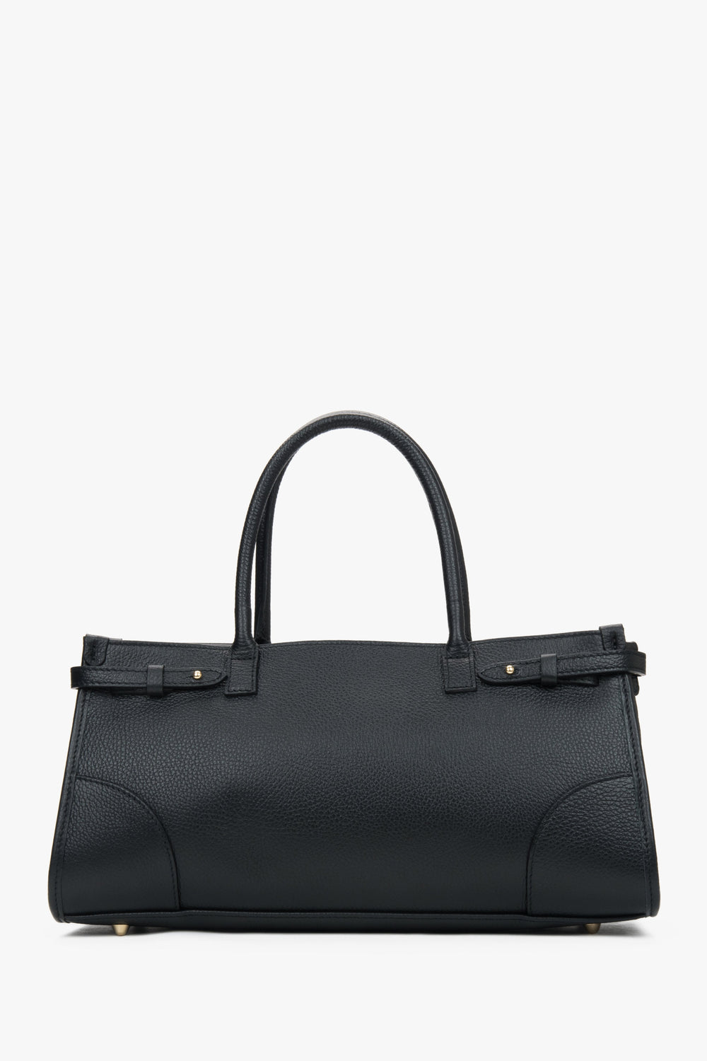 Schwarzer Damen-Shopper aus edlem italienischem Echtleder Estro ER00117491ю