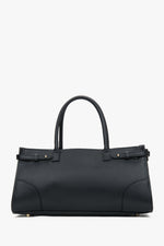 Schwarzer Damen-Shopper aus edlem italienischem Echtleder Estro ER00117491ю