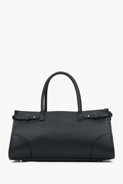 Schwarzer Damen-Shopper aus edlem italienischem Echtleder Estro ER00117491ю