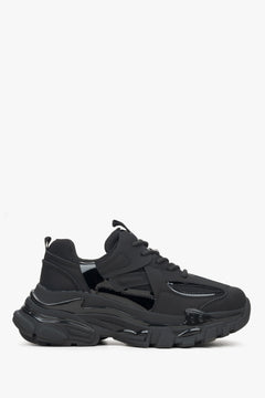 Schwarzer Damen-Sneaker low mit markanter Chunky-Plateausohle ES8 ER00115758.