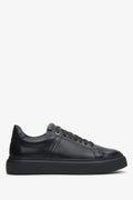 Schwarzer Herren-Sneaker low aus Leder Estro ER00113466.