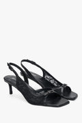 Schwarze Absatzsandalen mit Fersenriemen – Estro ER00117437