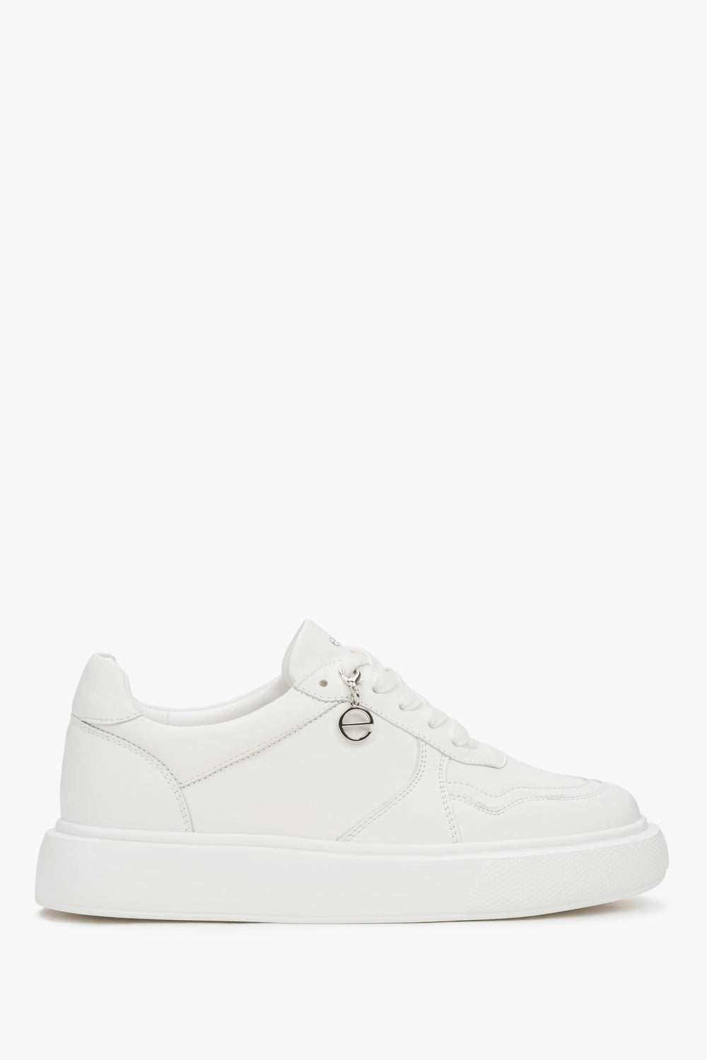 Weiße Ledersneaker für Damen mit flexibler Sohle Estro ER00117140.