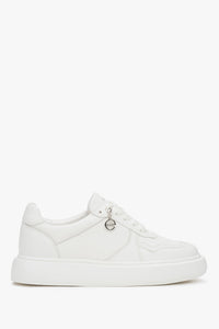 Weiße Ledersneaker für Damen mit flexibler Sohle Estro ER00117140.