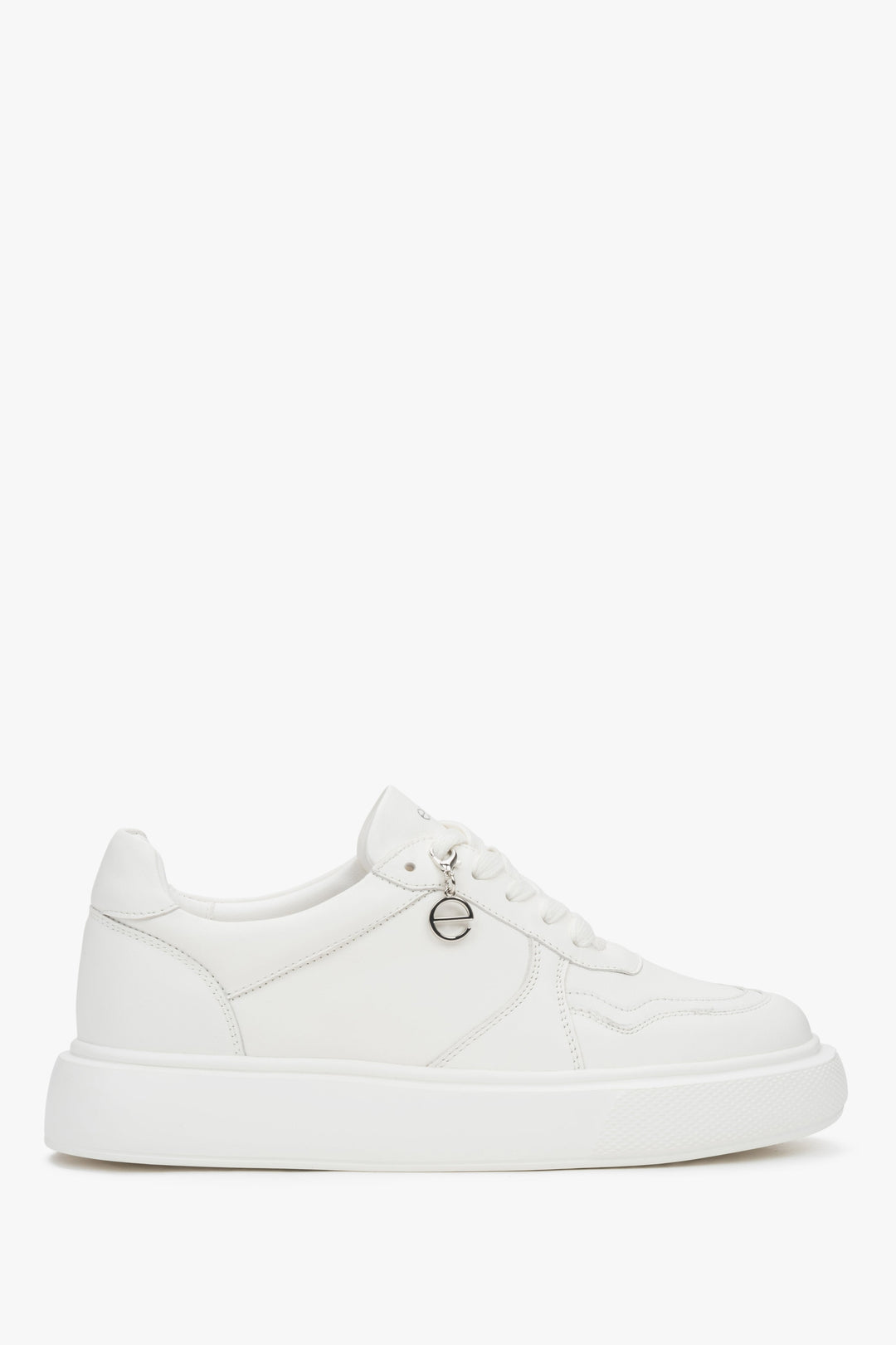 Weiße Ledersneaker für Damen mit flexibler Sohle Estro ER00117140.
