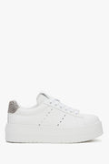 Weißer Ledersneaker für Damen mit markanter Chunky-Sohle Estro ER00117130.