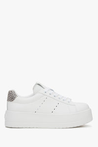 Weißer Ledersneaker für Damen mit markanter Chunky-Sohle Estro ER00117130.