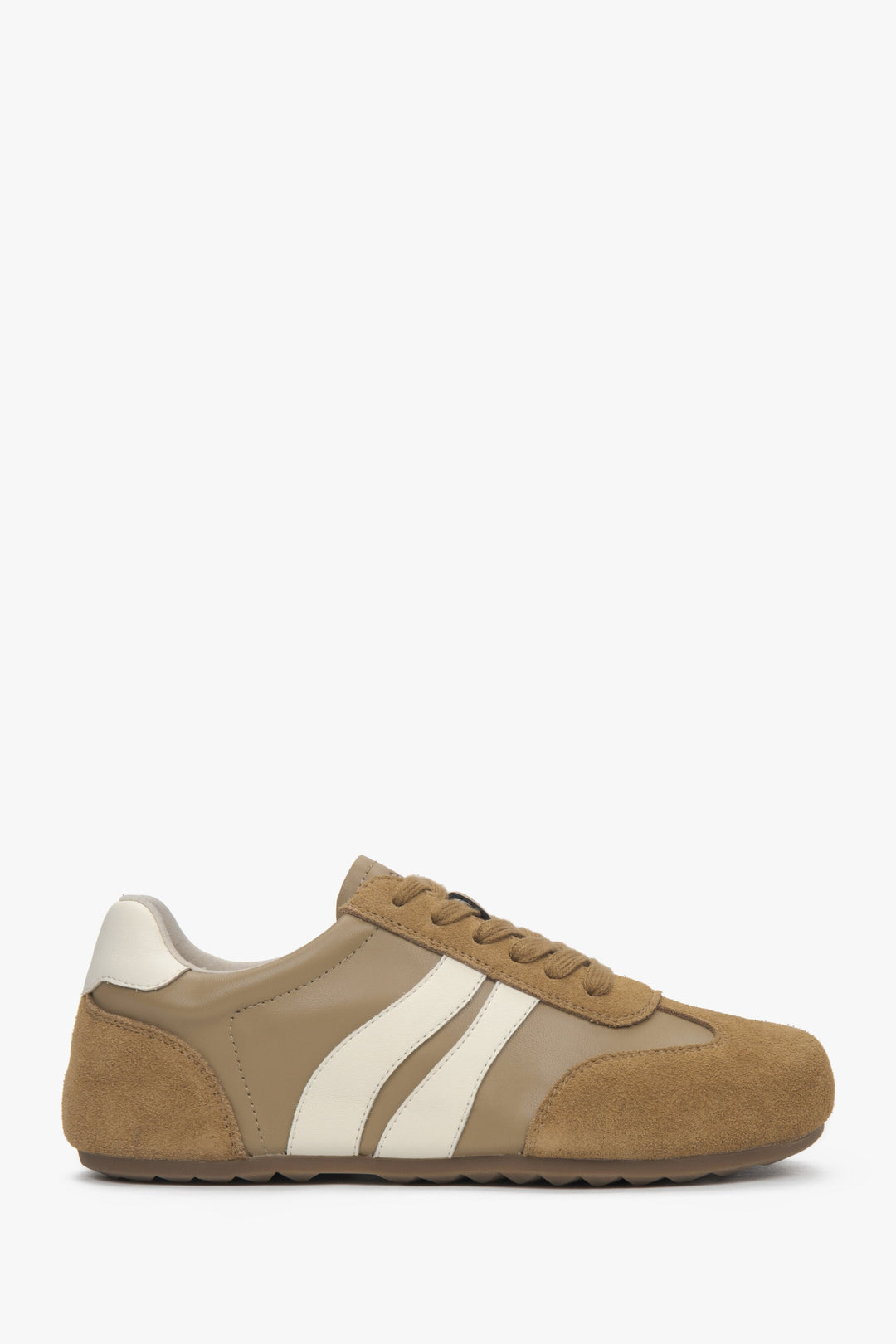 Weiche Damen-Sneaker in Braun aus Velours und Leder Estro ER00117139.