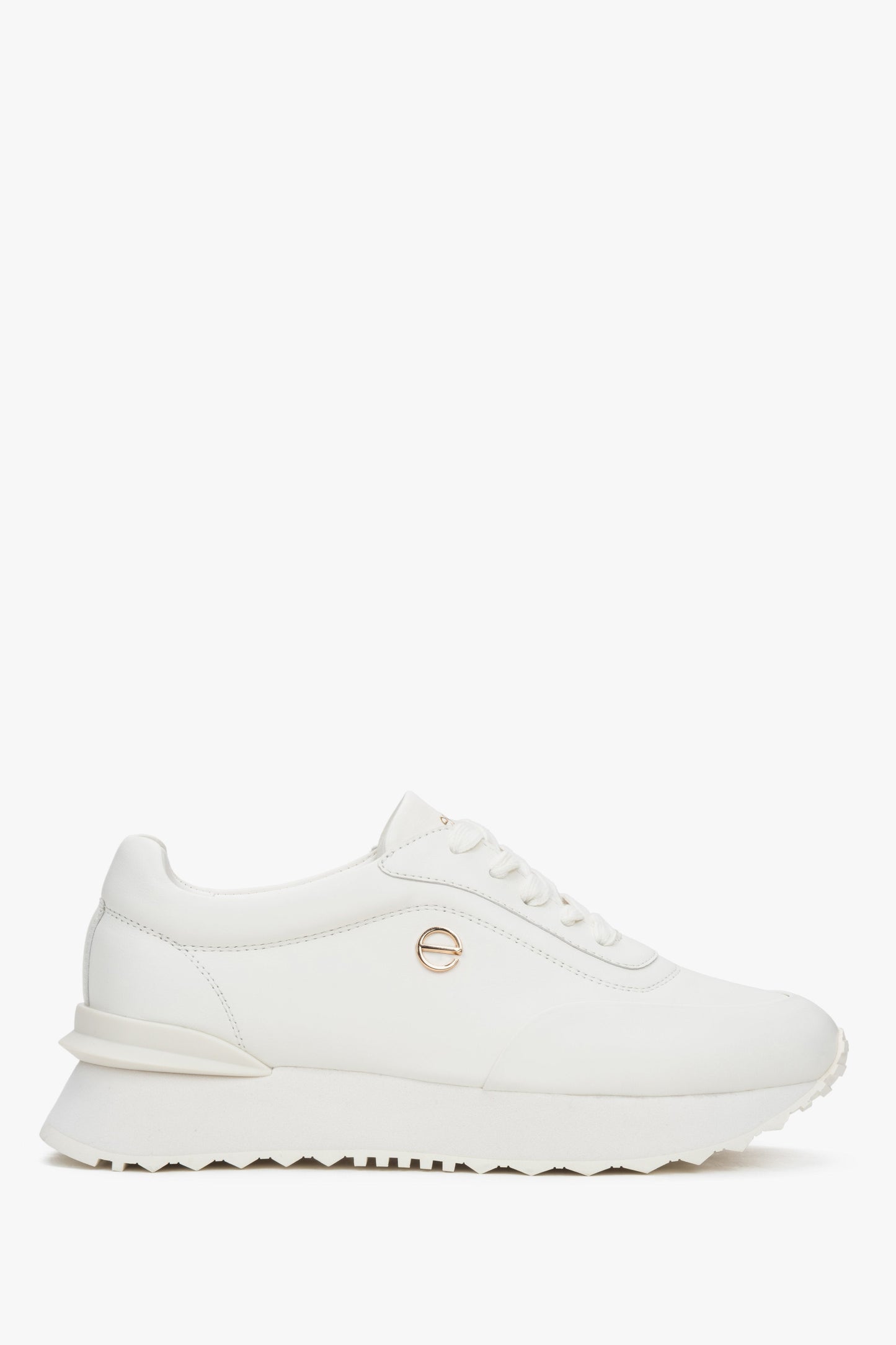 Weiße Damen-Sneaker aus echtem Leder mit flexibler Sohle – Estro ER00116921