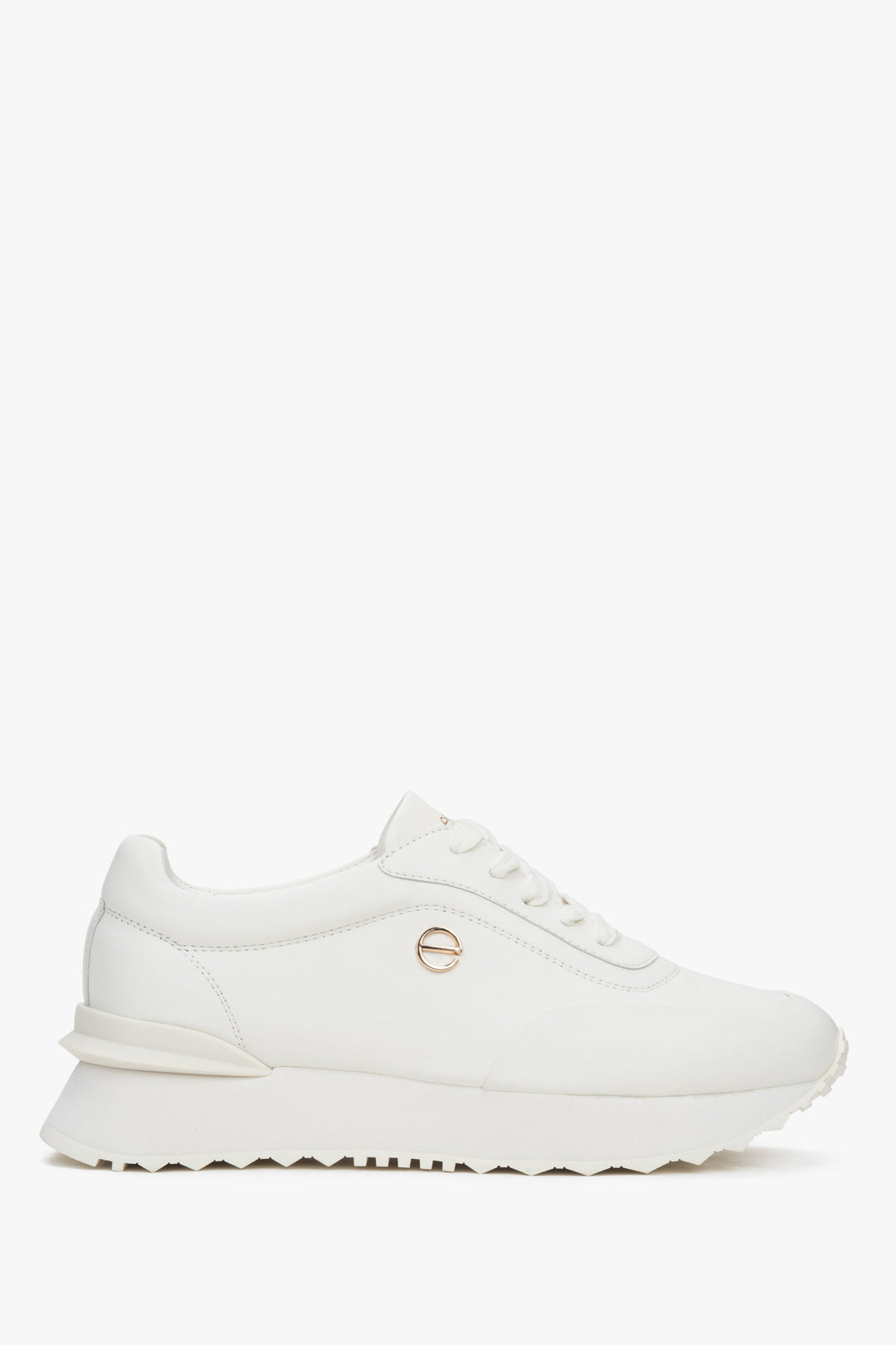 Weiße Damen-Sneaker aus echtem Leder mit flexibler Sohle – Estro ER00116921