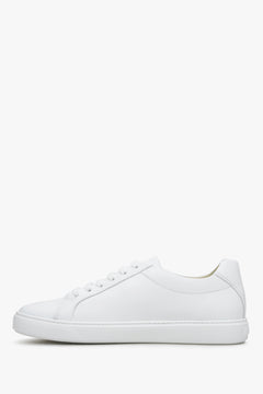 Edle weiße Sneaker aus italienischem Echtleder.