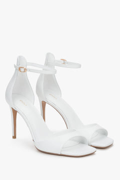 Elegante High-Heel-Sandaletten mit Riemchen in Weiß Estro ER00117224